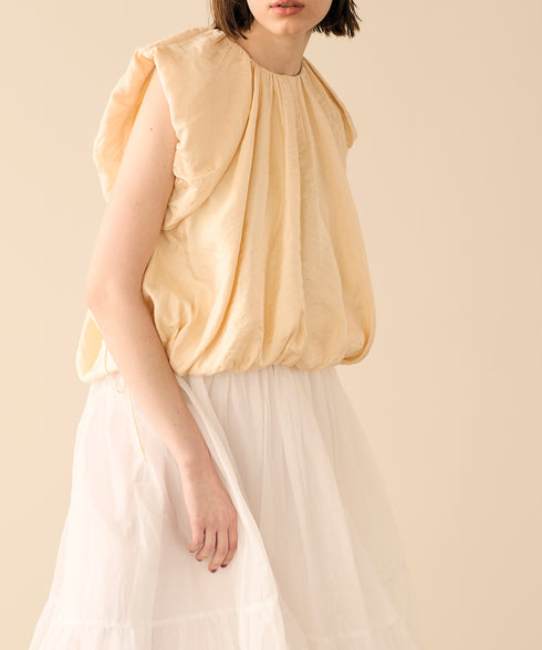 viscose satin balloon blouse